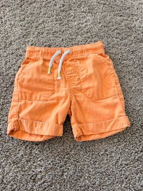 Cat & Jack Orange Elastic-Waist Cuffed Shorts